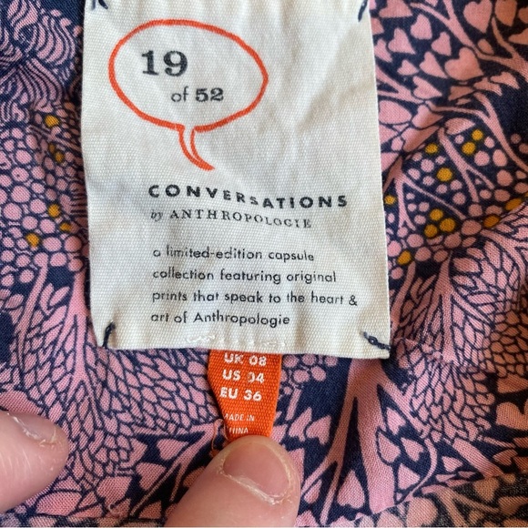 Anthropologie 52 Conversations Colloquial Blouse fairy castle print mystical 4 - Picture 8 of 12